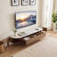 Meuble télé moderne avec plateau flottant de 63 po avec plateau en faux marbre
