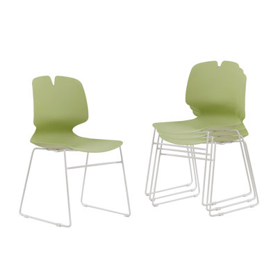 Modern Stacking Office Chair With Polypropylene Ergonomic Design 180 Kg Support For Study Of 4 Chairs Comfortable And