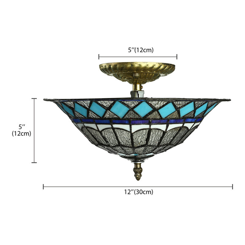 Plafonnier encastré à 2 lumières 12 po
