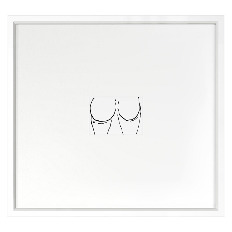 «Booties 5» par Kate Roebuck - Peinture à cadre unique, Blanc