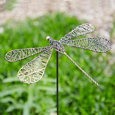 Tramea Metal Dragonfly Garden Stake Decoration