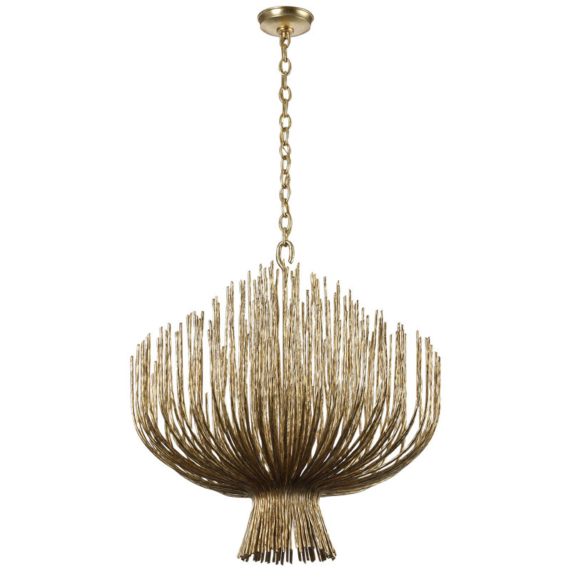 Chapman & Myers Astra 42" Sculpted Chandelier, Gilded Iron, 35.5" H x 31.75" W x 31.75" D