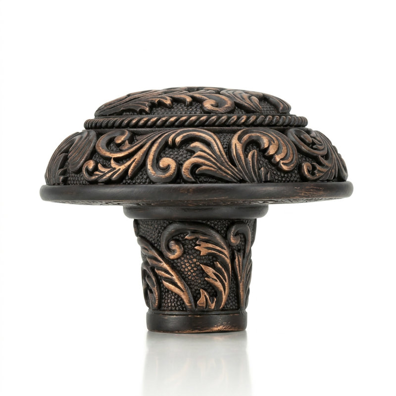 GLENDALE KNOB MATTE SILVER FINISH, Oil Rub Bronze