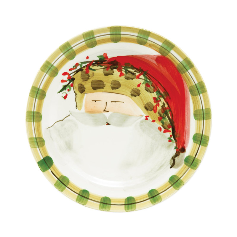 Old St. Nick Handmade Earthenware Dinner Plate