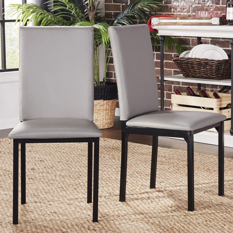 Chaise d'appoint rembourrée Aloke Mizell, Gris