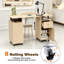 Bureau à clous professionnel Kylan avec dépoussiéreur, coussin chauffant et multi-rangements-459286739