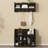Black Shoe Storage Bench Hall Tree with 4 Hooks, Shelves & Wall-Mounted Coat Rack — Entryway Organizer for Hallway, Foyer, Mudroom-671326726