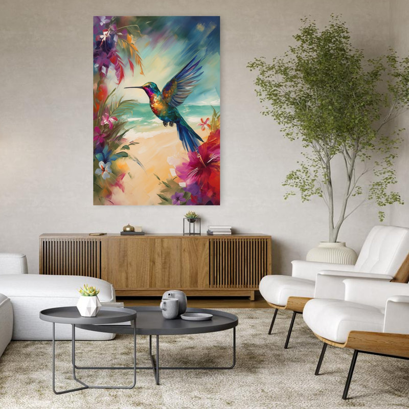 Hummingbird Tropical Beach by Andreas Magnusson - Wrapped Canvas Print, 122 cm H x 81 cm W