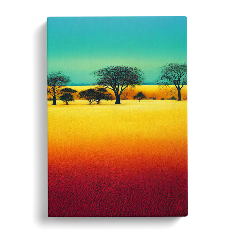 Safari Landscape View - Wrapped Canvas Print, 50cm H x 35cm W x 3cm D
