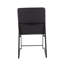 Chaise de salle à manger à dossier haut en acier noir et simili cuir noir par Lumisource-248190040-248190054