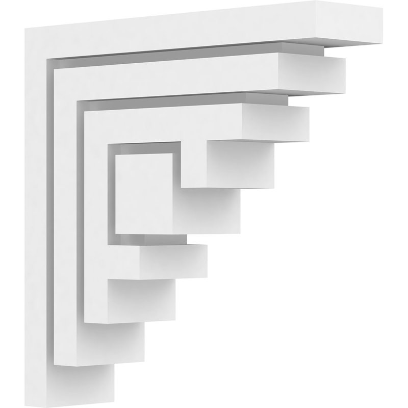 Support standard en PVC de qualité architecturale Landon, H 8 po x l 2 po x p 8 po