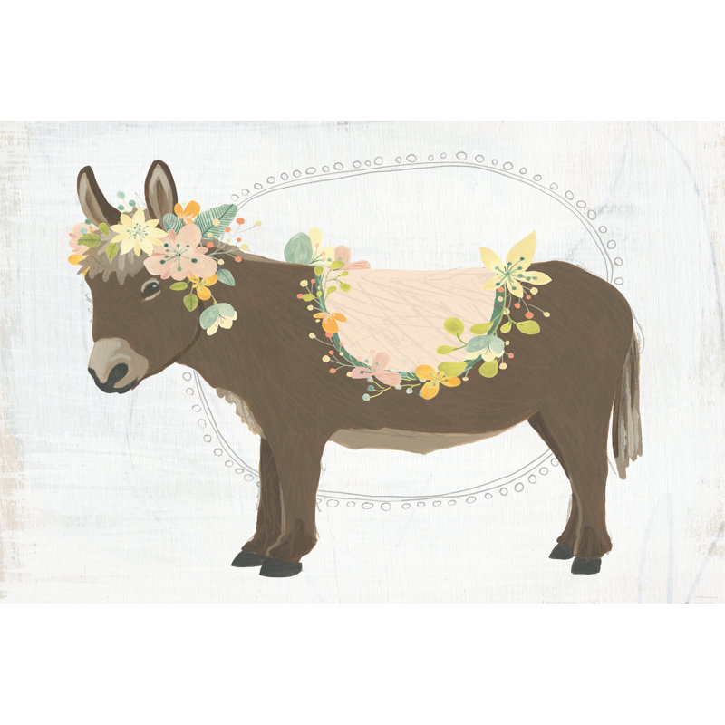 Dainty Burro I by June Erica Vess - Wrapped Canvas Print, 61cm H x 91cm W x 3.8cm D