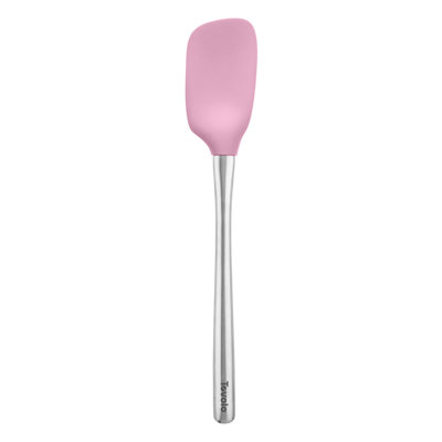 Tovolo Flex-Core Silicone Spoonula with Stainless Steel Handle for Cooking and Baking, Pink Sorbet