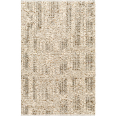 Wool Area Rug in Beige, Black, Brown