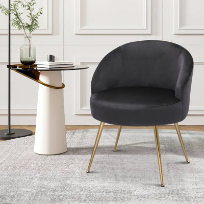 Fauteuil de lecture rembourré en velours