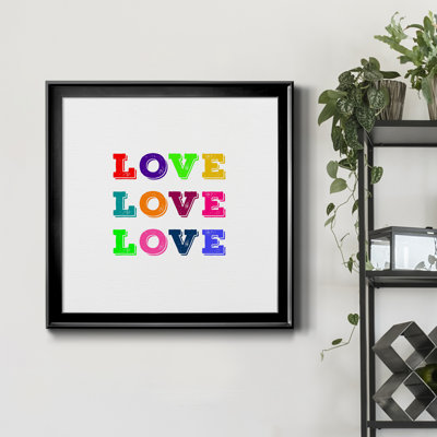 «Love Love Love», art textuel sur toile