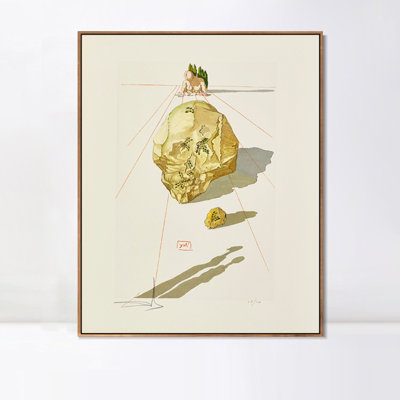 Framed Canvas Giclee Print Series#036 by Salvador Dali Wall Art for Living Room Home Office Decorations(Wood Color Slim Frame,18"x24")
