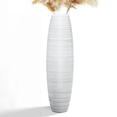 Vase de plancher 27,5 pouces (70 cm, 2,3 pi), robuste et luxueux, grand vase de sol, grands vases pour décoration intérieure, salon, vases en résine
