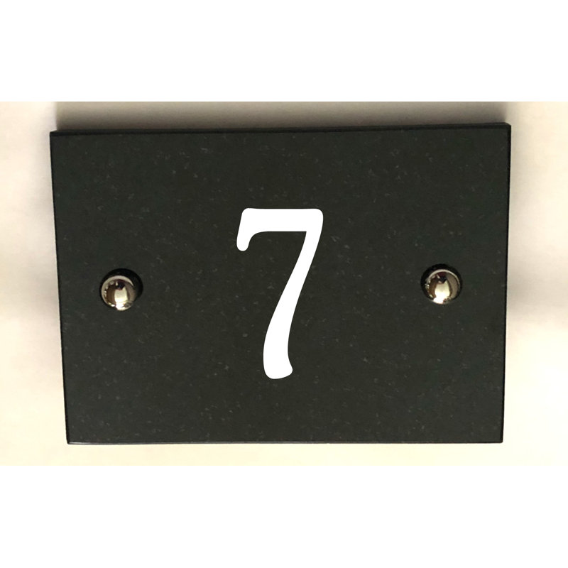 Brumby 10cm H Reflective Stone House Number, 7