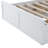Murphy Shaped Solid Wood Bookcase Bed Frame With Bookcase Headboard and 4 Drawers,Platform Bed,Storage Bed-95856750