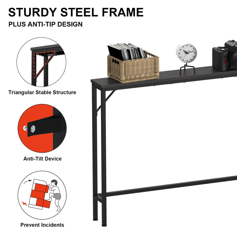 Andilynn 120cm Console Table, Black