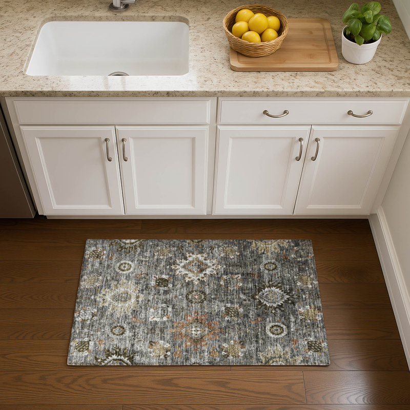 Premium Machine Washable Alaina AMF1927 Global Rug, Rectangle 1'8" x 2'6"