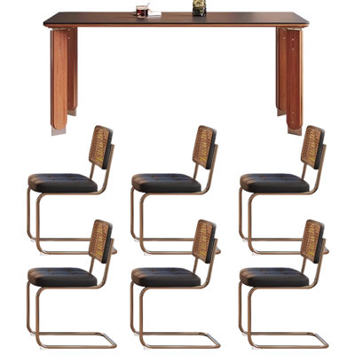 Retro And Elegant Rectangular Dining Table
