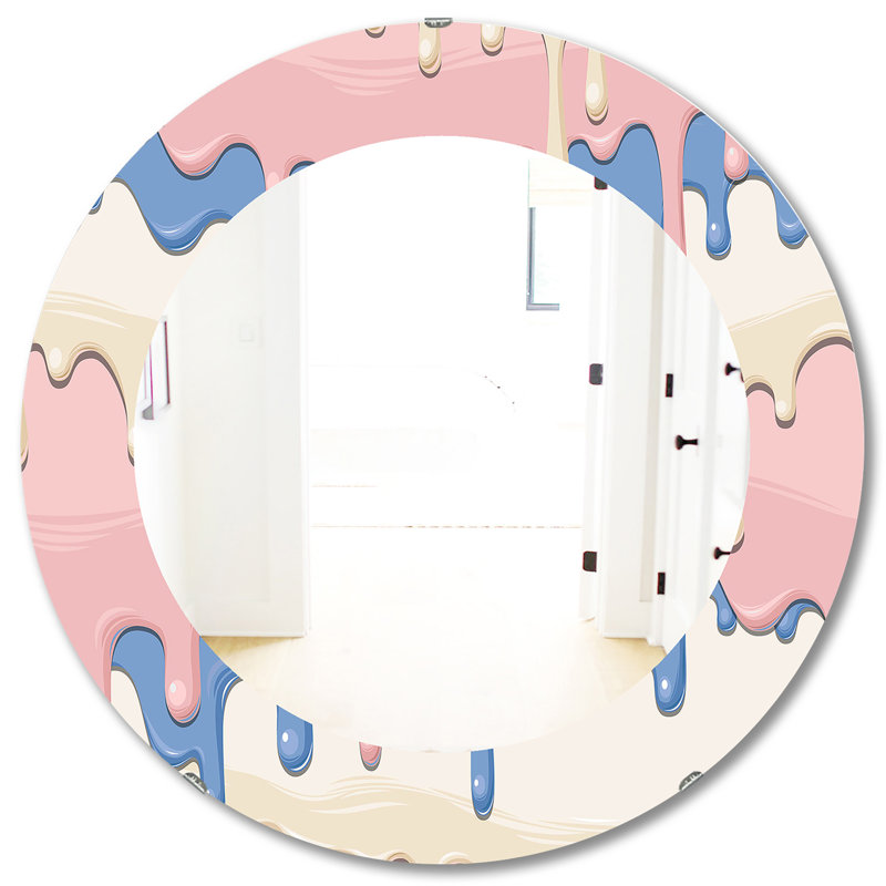 Miroir décoratif sphérique éclectique, H 31,5 po x l po
