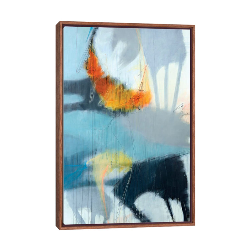 « shadows » par sidsel brix-reproduction d’art, H 26 po x l 18 po x 1,5 po, Toile avec cadre en bois classique