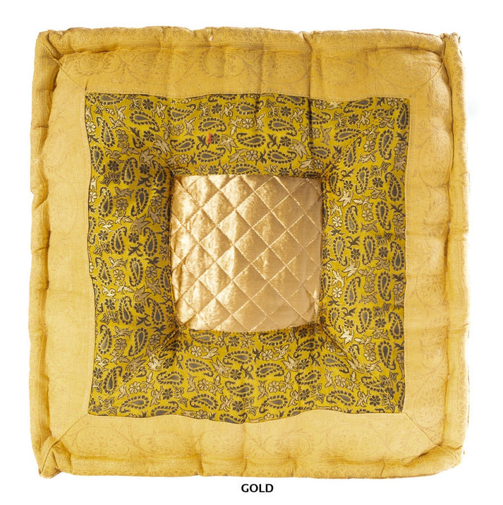 COUSSIN EN CAOUTCHOUC ACHA 24X24, Cachemire doré, H 18 po x l 18 po