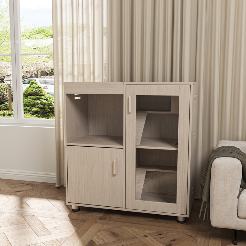 4 cages à hamster avec armoire de rangement et fenêtres en acrylique - pour Chinchilla, cochon d'Inde, panneaux de ventilation adéquats faciles à utiliser