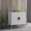 Table de chevet Cayenne en blanc
