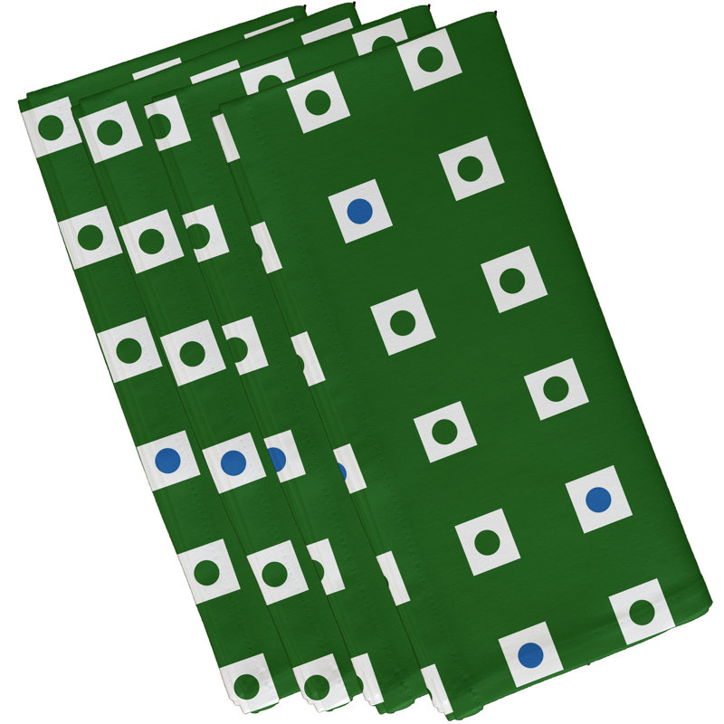 Serviette Hip to be Square, L 18 po x L 18 po, Vert/bleu