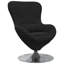Fauteuil œuf vidaXL en velours noir