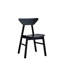 Table rectangulaire noire et 4 chaises de salle à manger - 5 chaises en bois synthétique