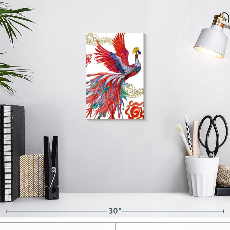 Brampt Colorful Bird Phoenix, 12" H x 8" W