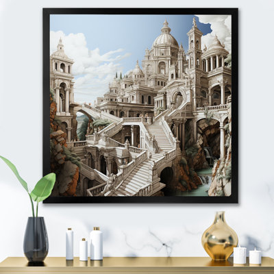 Dessin d'analyse d'un monument sur toile