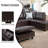 3-piece Synthetic Leather Sectional Sofa-436734138
