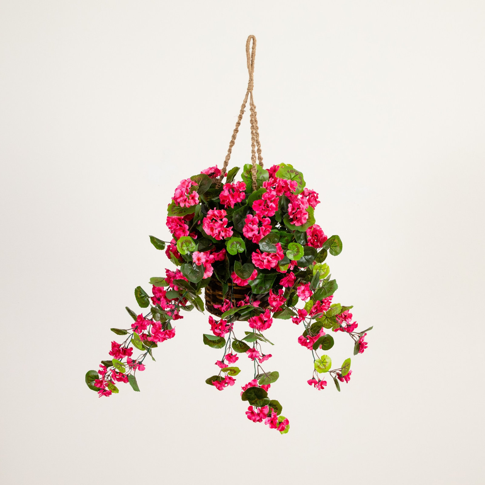 28" Geranium Hanging Basket, Pink