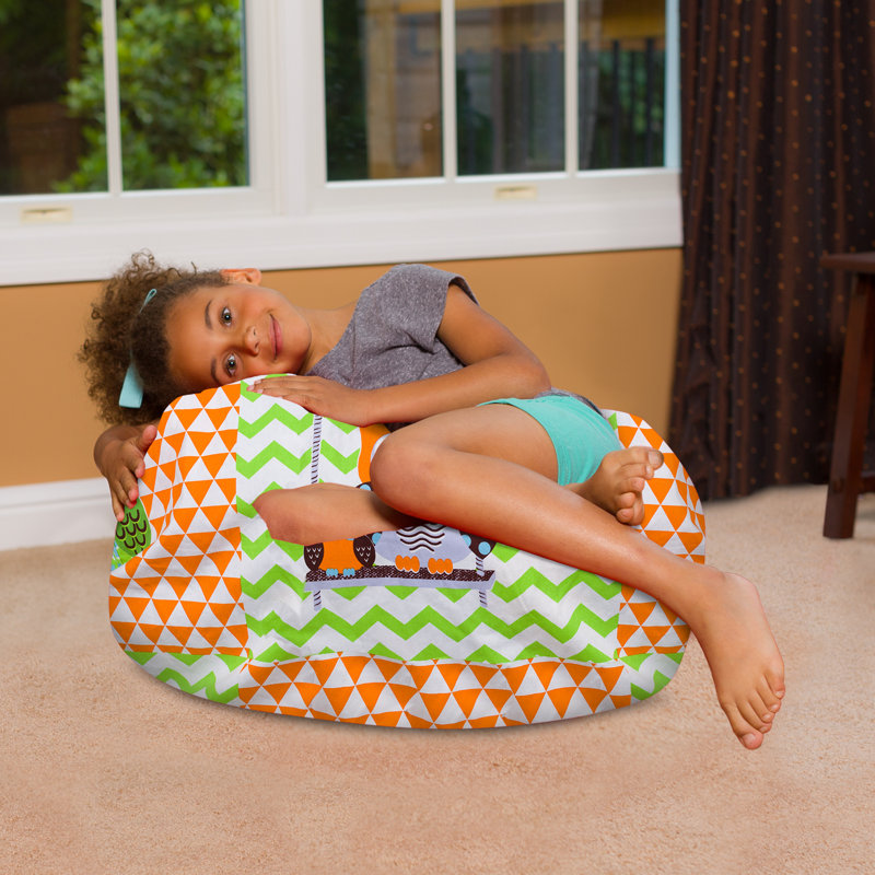 Bean Bag Chair for Kids, Teens, and Adults - Filled with Soft Beads, Includes Removable and Machine Washable Cover - Multiple Colors, Sizes and Fabrics including Soft Nylon & Canvas with Patterns