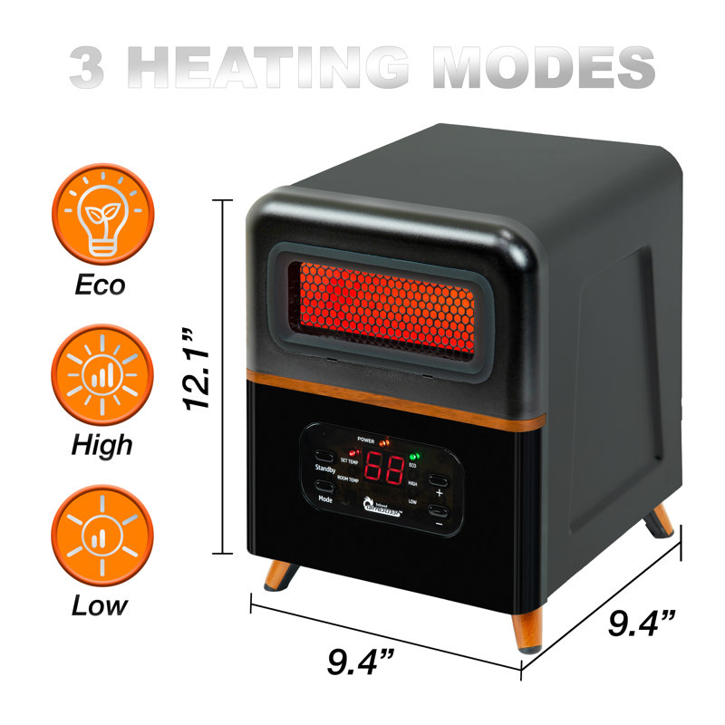 DR. INFRARED HEATER DR-978 Chaufferette hybride portative à infrarouge, 1500 W avec télécommande