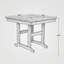 35" HDPE Outdoor Patio Dining Table with Umbrella Hole, Black