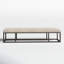 Banc rembourré en cuir véritable Roux-1867274303
