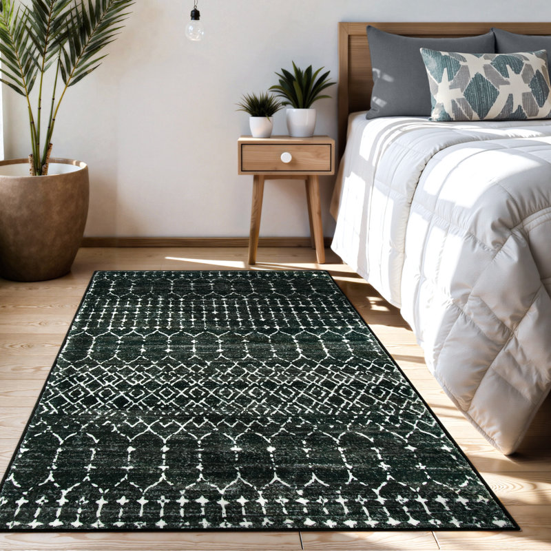 Tapis lavables à la machine avec envers antidérapant Keynikh pour l'entrée de la salle à manger, Rectangle 5 pi x 7 pi