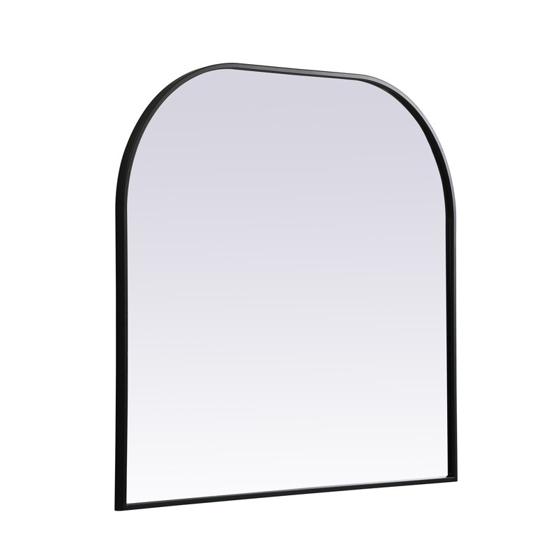 Sabine Metal Wide Arch Wall Mirror, Black, 34" x 36"