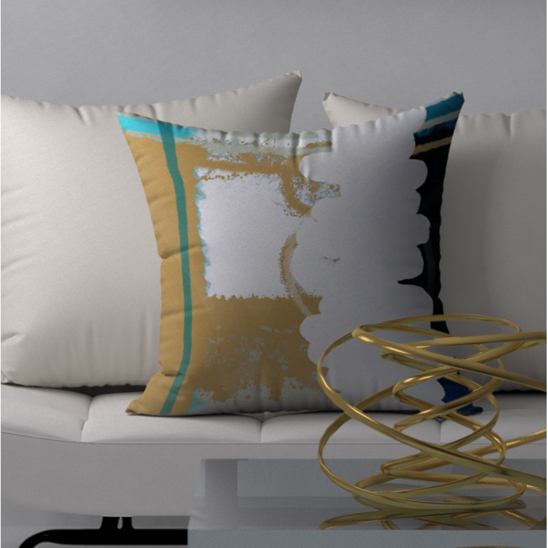Housse de coussin décorative carrée Ecstatic Economy, 20 po x 20 po