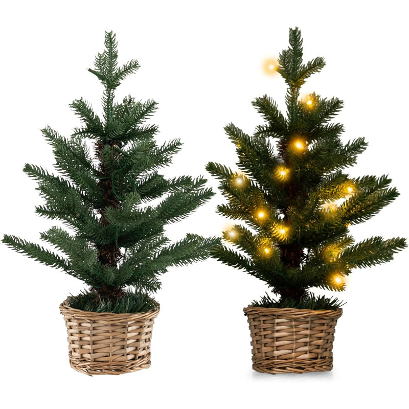 Lighted Artificial Pine Christmas Tree