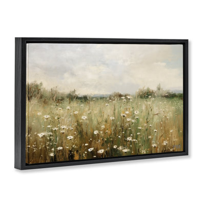 Toile flottante encadrée Country Daisy Field par Roozbeh Bahramali