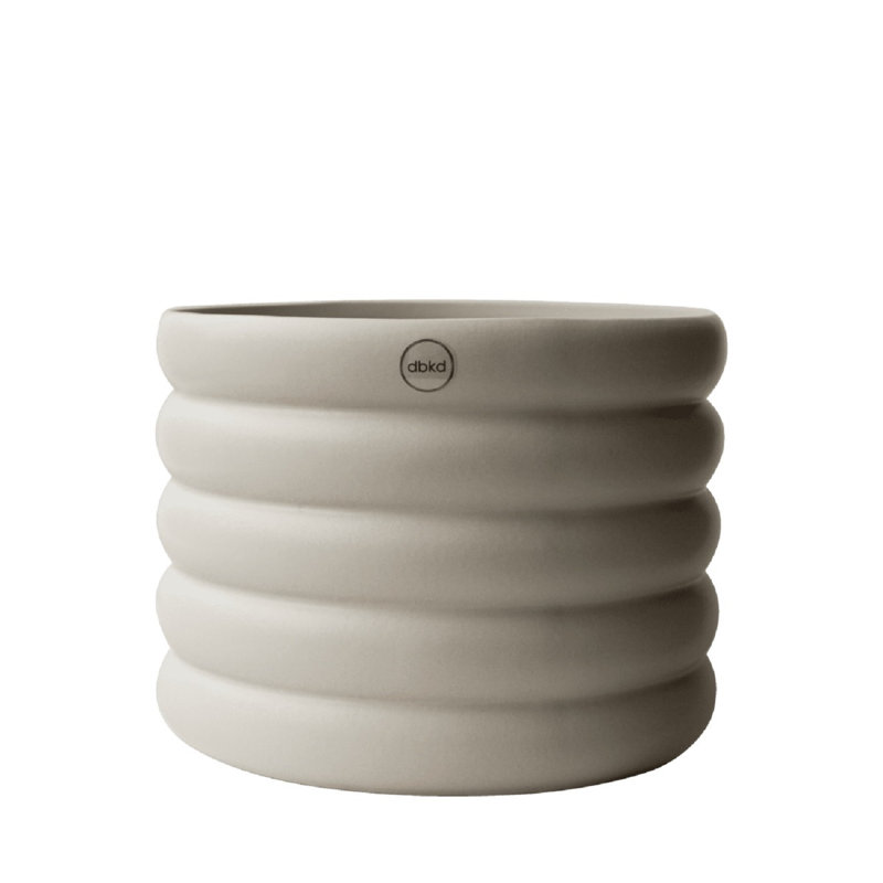 Vase de table en céramique Olisa, H 6,5 po x l 7,87 po x P 7,87 po