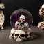 LED Lighted Skulls And Roses Halloween Snow Globe With Sound - 6"